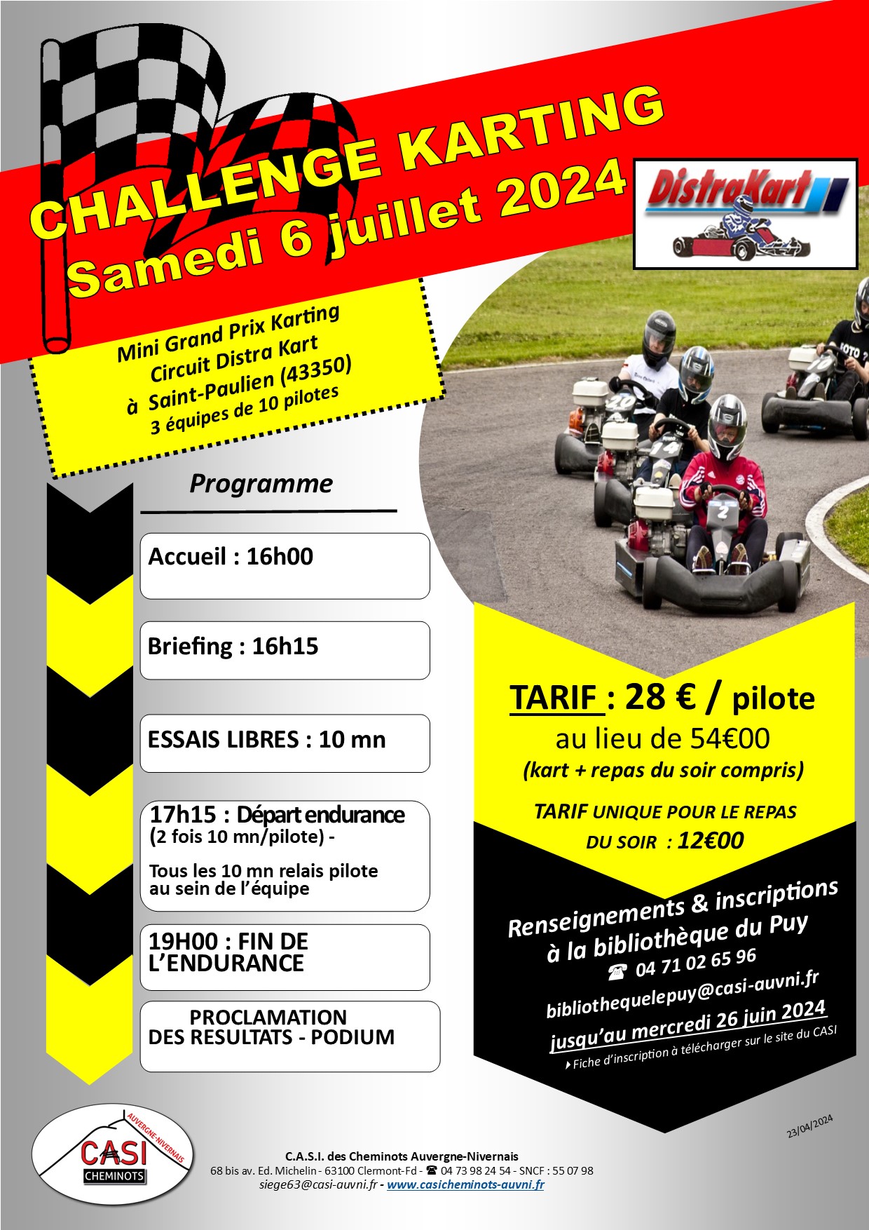2024 Affiche challenge karting St Paulien Hte Loire