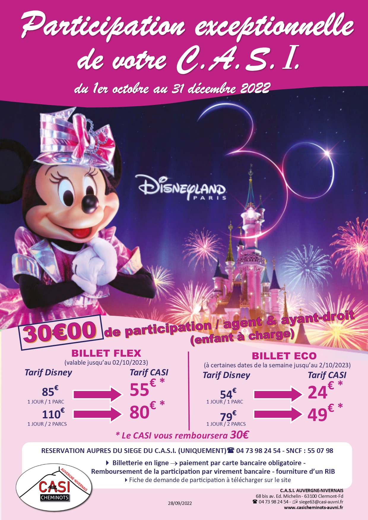 2022 Affiche Disneyland participation CASI