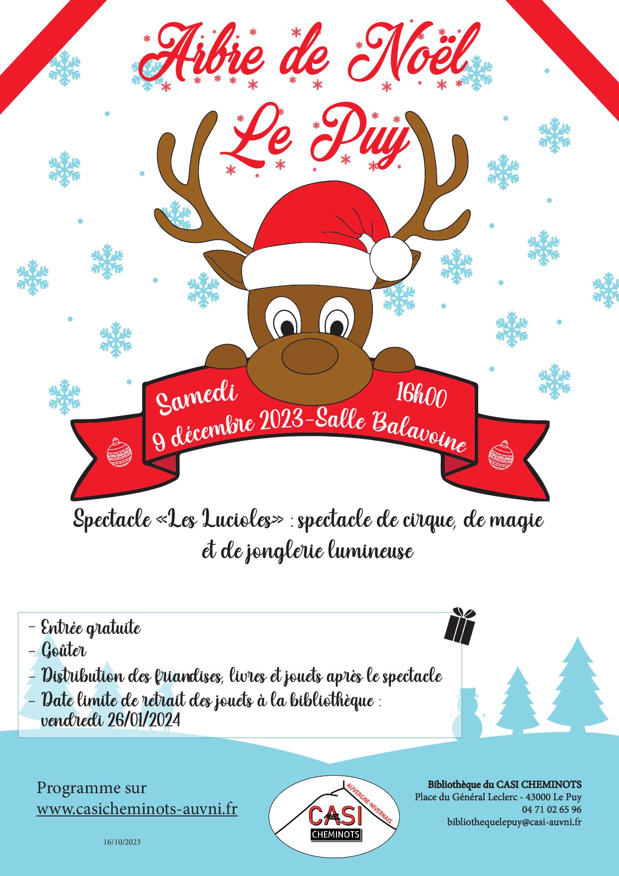 2023 affiche arbre de noel le puy en velay