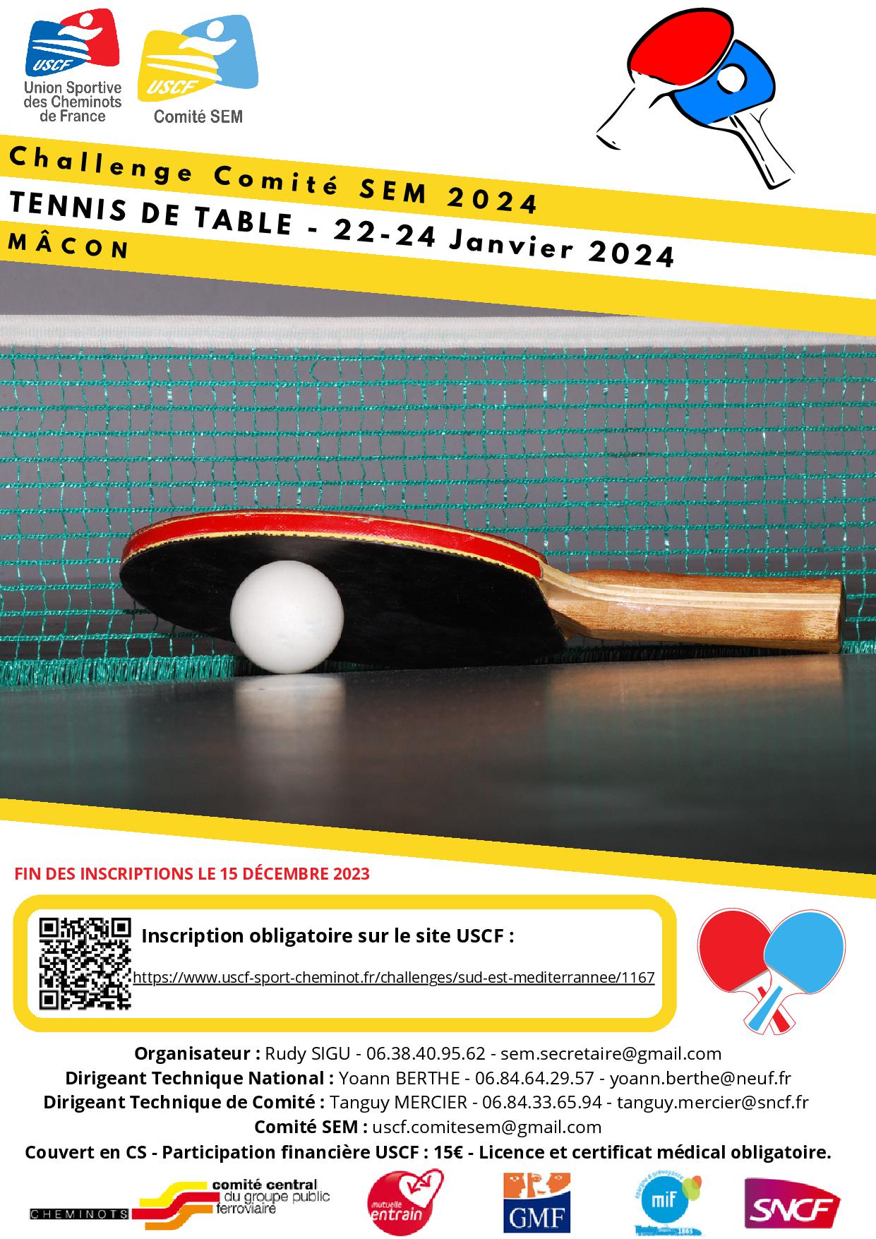 2024 Affiche Tennis de Table SEM