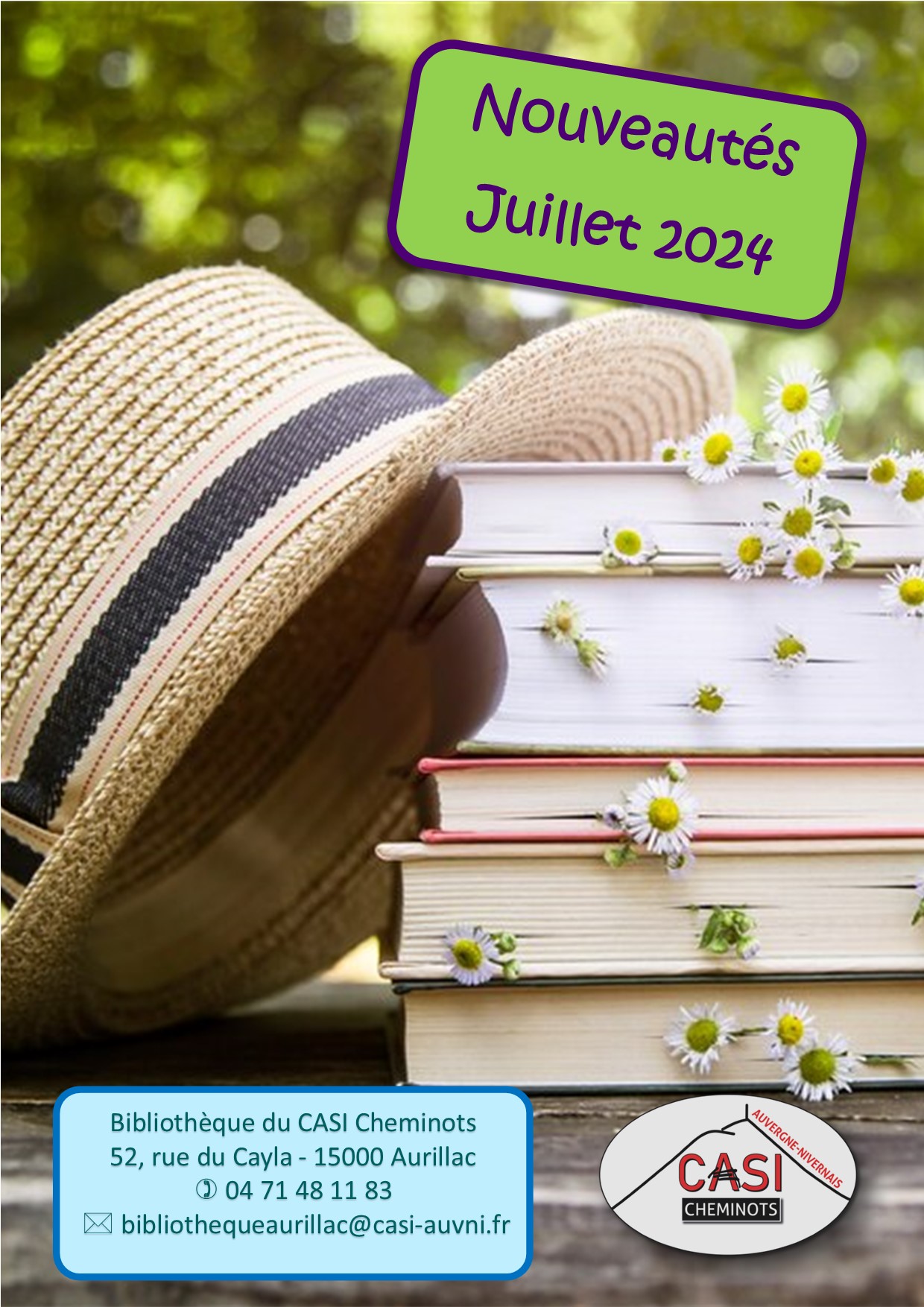 2024 Nouveautés juillet bib Aurillac 