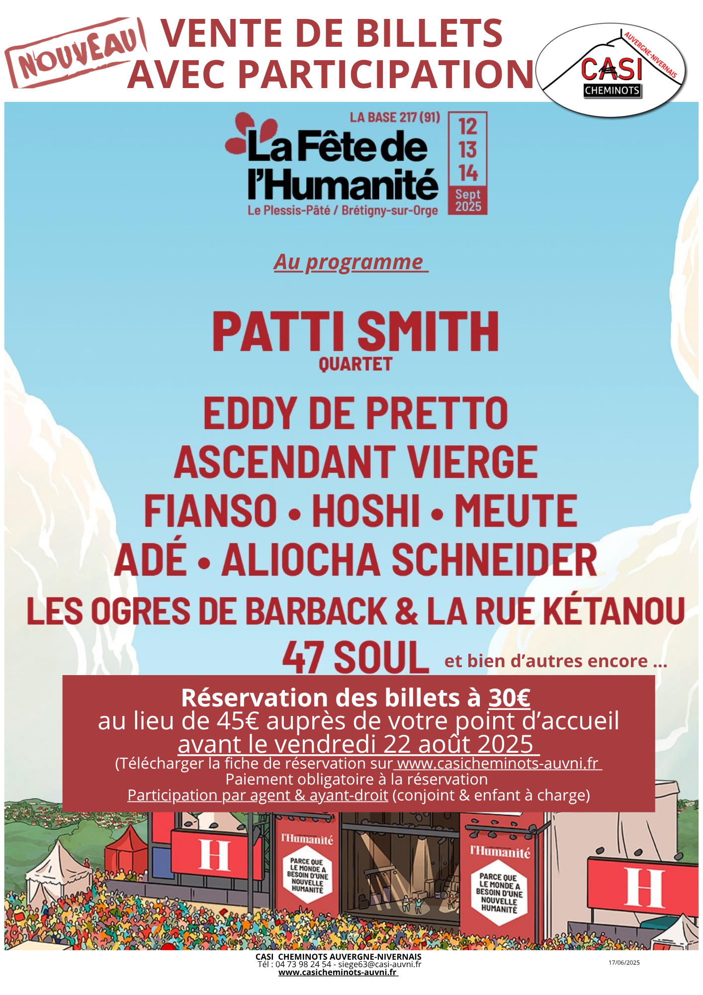 2025 Affiche Billetterie Fête Humanité modifiée1