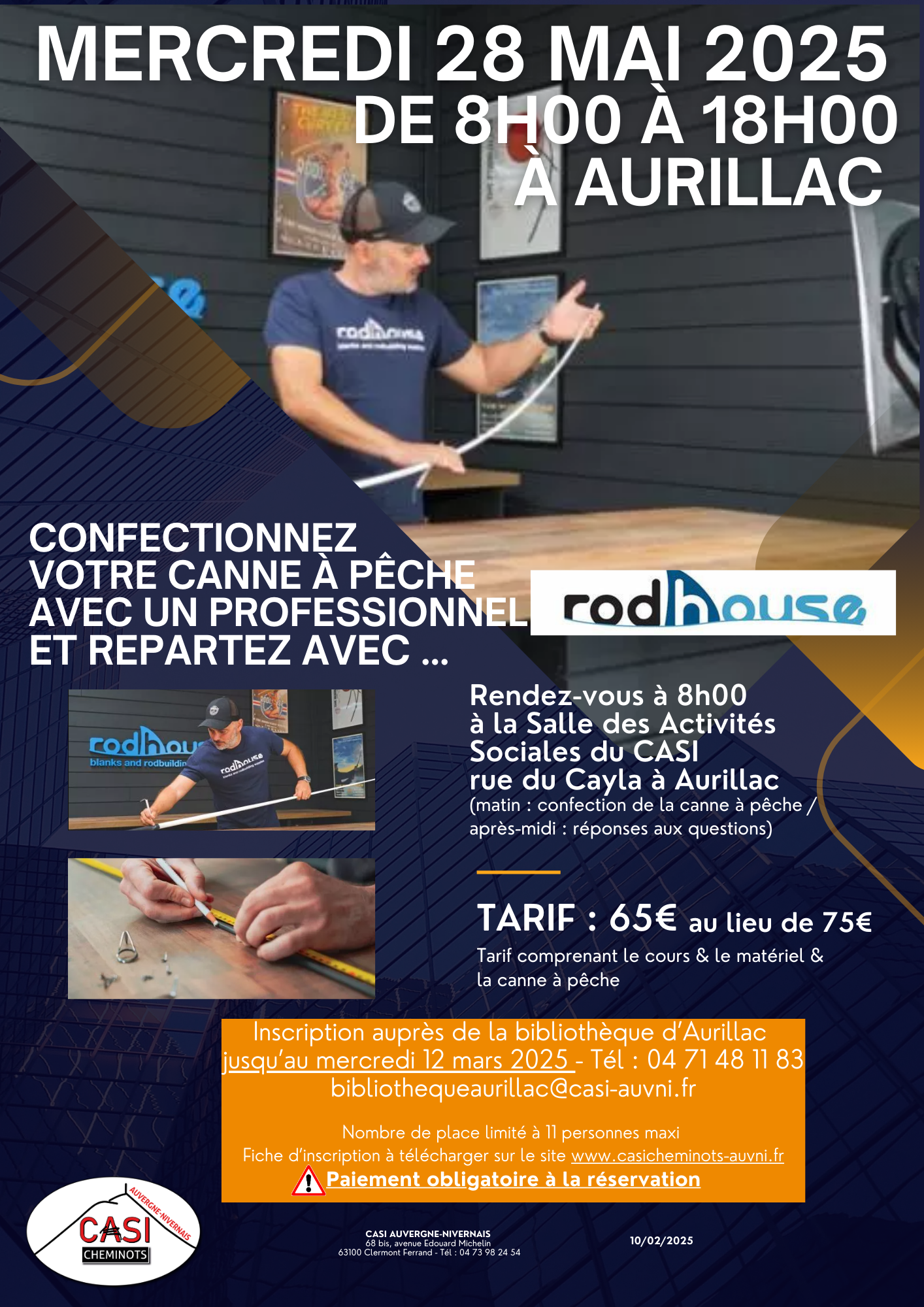 2025 Affiche Confection canne à pêche