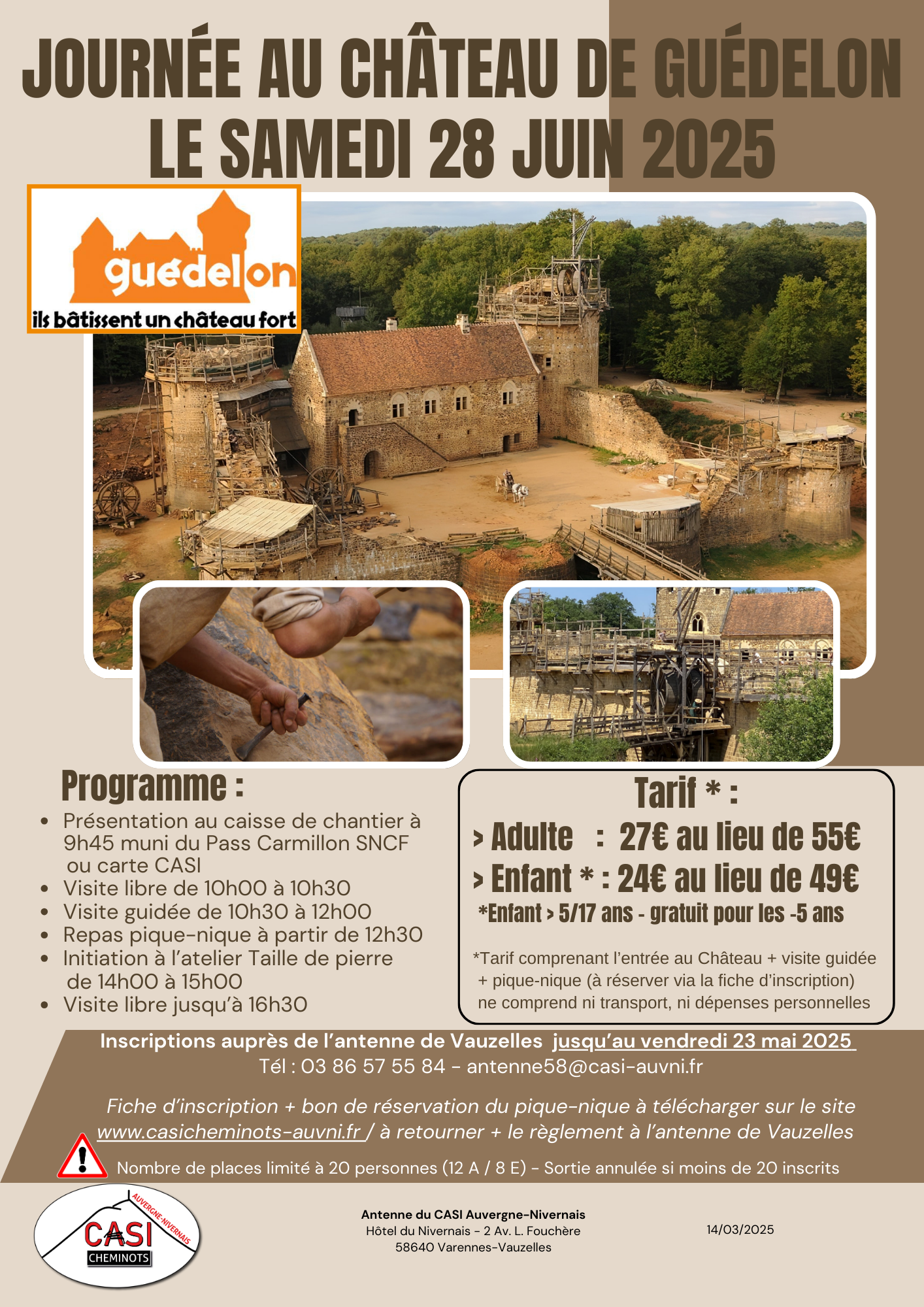 2025 Affiche définitive Journée Chateau Guedelon