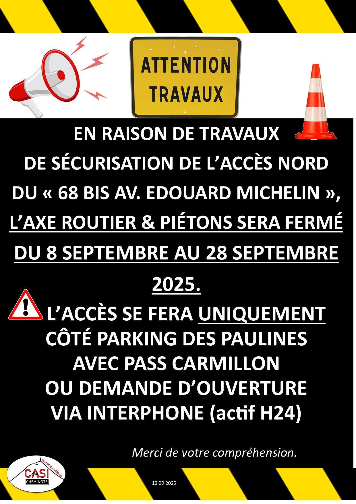2025 Affiche travaux Av Ed Michelin