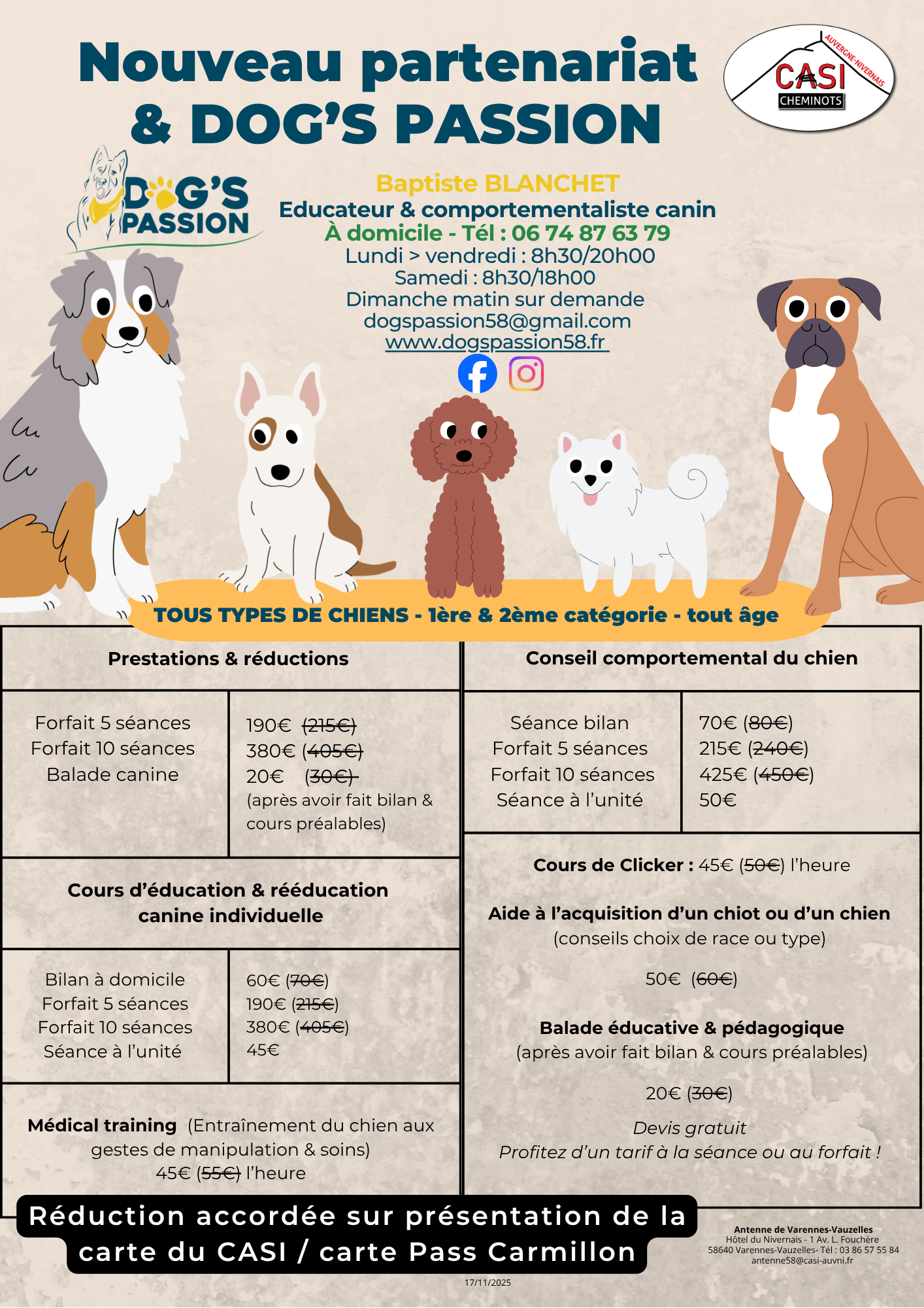 2025 affiche défin partenariat Dogs Passion